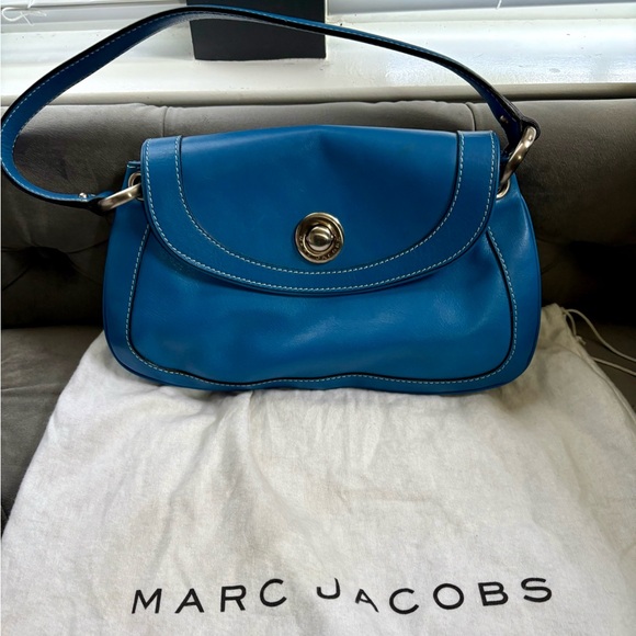 Marc Jacobs Blue Leather Shoulder Bag - Picture 6 of 10